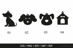 Dog Earrings SVG for Crafters - Dog Jewelry Template Product Image 2