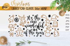 Christmas Can glass wrap svg| Libbey glass 16oz Product Image 2