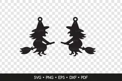 Witch Earrings SVG, Halloween Jewelry Laser Cut Files Product Image 2