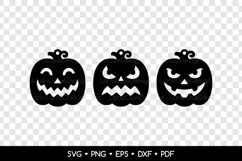 Halloween Pumpkin Earrings SVG, Jack-o-Lantern Jewelry Product Image 2