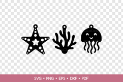 Sea Earrings SVG Cut File, Ocean Jewelry Template Product Image 2