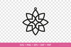 Abstract Flower Earring SVG Cut File, Floral Jewelry Product Image 2