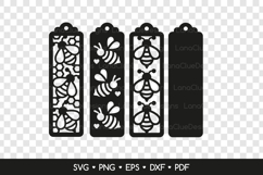 Bookmarks with Bee SVG Cut Files, Bee Papercut Templates Product Image 2