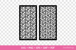 Vertical Panels with Geometric Pattern SVG Laser Cut Product Image 2