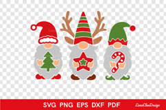 Christmas Gnomes SVG Cut File - Santa, Deer and Elf Gnomes Product Image 2