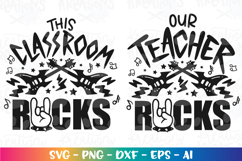 Teacher svg Our Teacher Rocks This classroom Rocks guitar Product Image 2