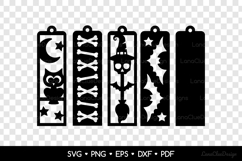 4 Halloween Bookmarks SVG, Halloween Papercut Template Product Image 2