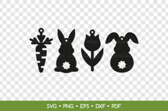 Easter Earrings SVG Laser Cut Files, Easter Jewelry Template Product Image 2