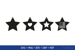 4th of July Earrings SVG for Crafters, Star Earring SVG Product Image 2