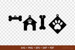 Dog and Pet Earrings SVG Cut Files, Animal Jewelry Template Product Image 2