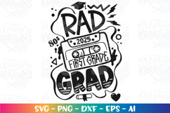 Graduation svg Rad First grade Grad 80s mix tape kids Product Image 2