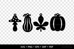 Fall Earrings SVG Cut Files, Autumn Pumpkin Jewelry Template Product Image 2