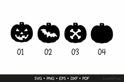 Halloween Pumpkin Earrings SVG - Halloween Jewelry Template Product Image 2