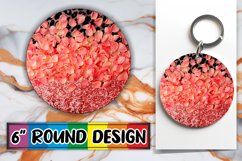 Radiant Petal Leopard PNG Sublimation Circle: Keychain, Coas Product Image 1