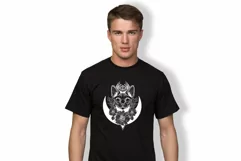 Mystical PNG Cat , Mystique boho sublimation T-shirt Product Image 3