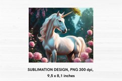 Unicorn in Fantasy Garden - Mouse Pad Sublimation Design PNG Product Image 2