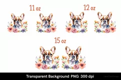 French Bulldog Mug Wrap PNG Sublimation, Coffee Cup Design Product Image 2