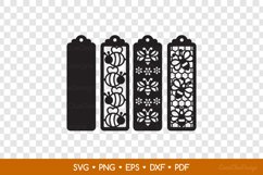 3 Bookmarks with Bee SVG, Bee Papercut Template SVG Product Image 2