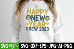 Happy New Year Crew 2023 SVG Cut File,New Year SVG Cut File Product Image 2