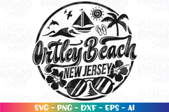 Summer svg Stay Ortley Beach vacation palm family New Jersey Product Image 2