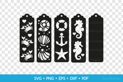 Layered Sea Bookmarks SVG Cut Files, Summer Beach Papercut Product Image 2