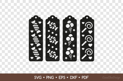 Bookmarks with Sweets SVG Cut Files, Food Papercut Templat Product Image 2