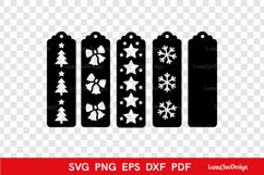 Christmas Bookmarks SVG, Christmas Papercut Template SVG Product Image 2