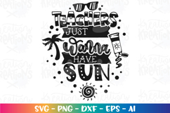 Teacher SVG Teachers just wanna have Sun beach vacation Product Image 2