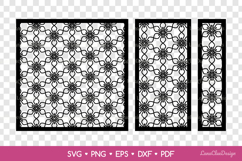 Decorative Panels with Floral Patern SVG, Laser Cut template Product Image 2