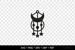 Mystical Astrology Earring SVG, Boho Jewelry Template Product Image 2