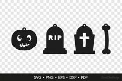 4 Halloween Earrings SVG - Halloween Jewelry Template Product Image 2