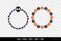 Circle Halloween Frames SVG, Round Halloween Monograms SVG Product Image 2