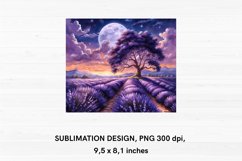 Lavender Field at Night - Mouse Pad Sublimation Design PNG Product Image 2