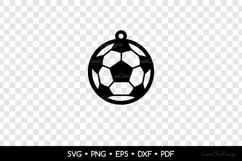 Soccer Ball Earring SVG Cut File, Sport Jewelry Template Product Image 2