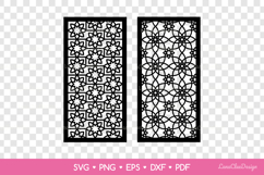 2 Decorative Vertical Panels SVG, Laser Cut Template DXF Product Image 2
