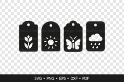 Decorative Spring Gift Tags SVG, Paper Cutting Tag Templates Product Image 2
