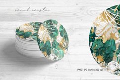 Summer Round Coaster PNG. Tropical Coaster. Product Image 1