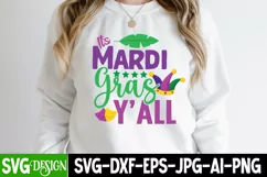 it's Mardi Gras Y'all SVG Cut File,Mardi Gras SVG Design Product Image 3