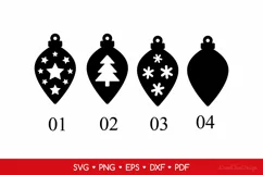 Christmas Earrings SVG for Crafters, Xmas Jewelry Template Product Image 2