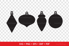 Christmas Shaped Gift Tags SVG Cut Files, Christmas Ball Tag Product Image 2