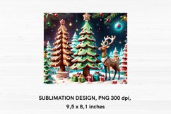 3D Gingerbread Christmas - MousePad Sublimation Design PNG Product Image 2