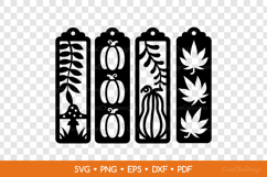 Fall Bookmarks SVG Cut Files, Autumn Papercut Template Product Image 2