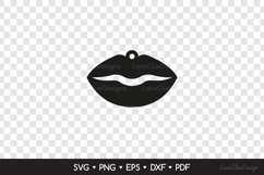 Lips Earring SVG Cut Files, Kiss Jewelry Template Product Image 2