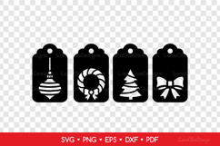 Christmas Gift Tags SVG Cut Files, Papercut Christmas SVG Product Image 2