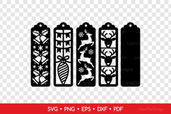 4 Christmas Bookmarks SVG Laser Cutting Templates Product Image 2