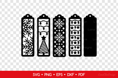 Christmas Bookmarks SVG Cut Files, Xmas Papercut Template Product Image 2