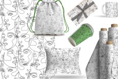 Abstract Seamless Pattern, One Line Vector Seamless Pattern Product Image 1