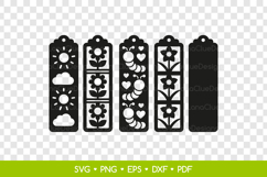 4 Layered Spring Bookmarks SVG Cut Files, Papercut Template Product Image 2