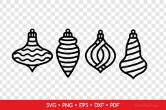 Christmas Earrings SVG Cut Files, Xmas Ormament Jewelry Product Image 2