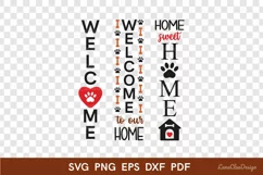 Dog Vertical Welcome Signs SVG - Pet Lover Porch Signs Product Image 2